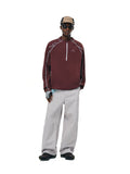 Contrast 1/2 Zip Long-T